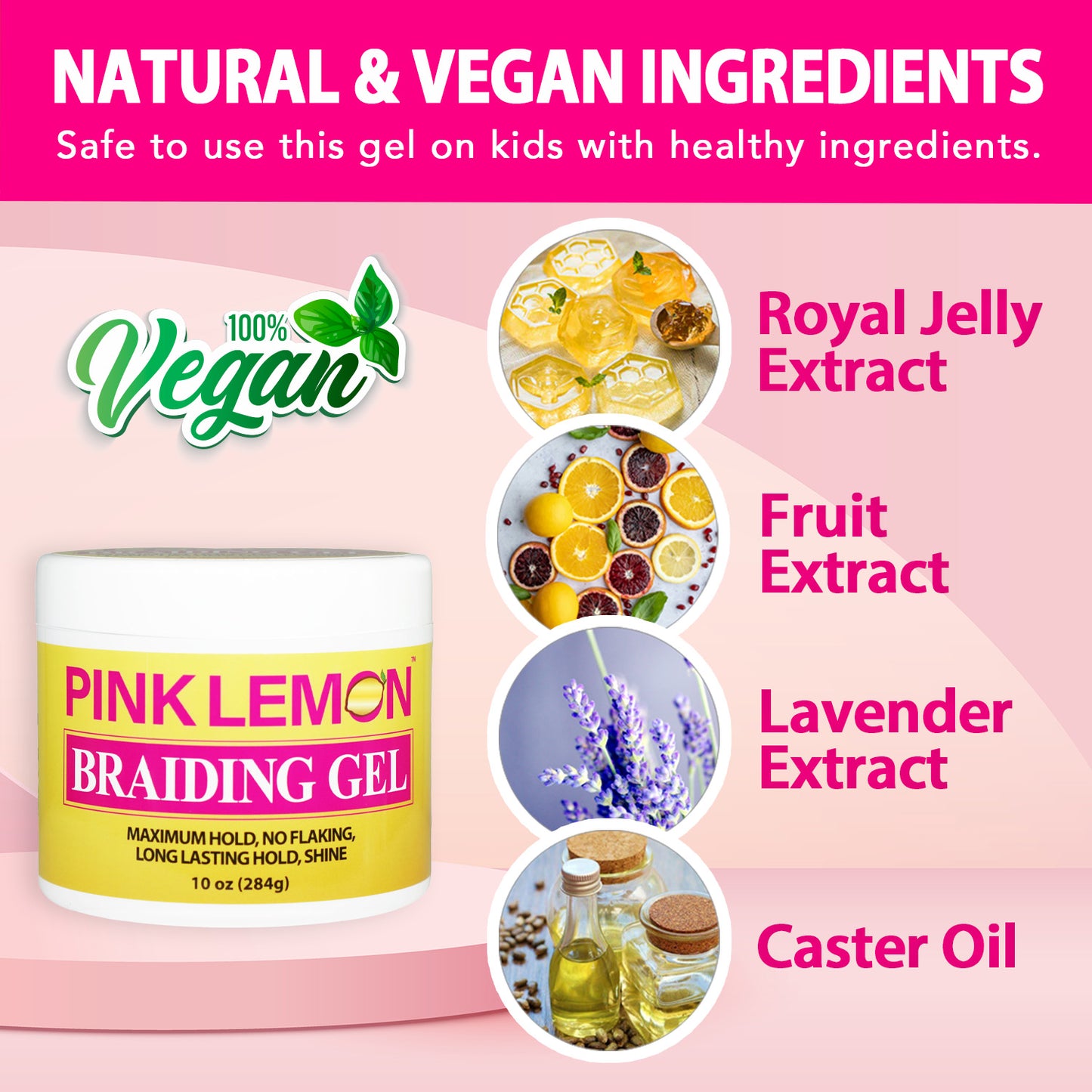 Pink Lemon Braiding Gel