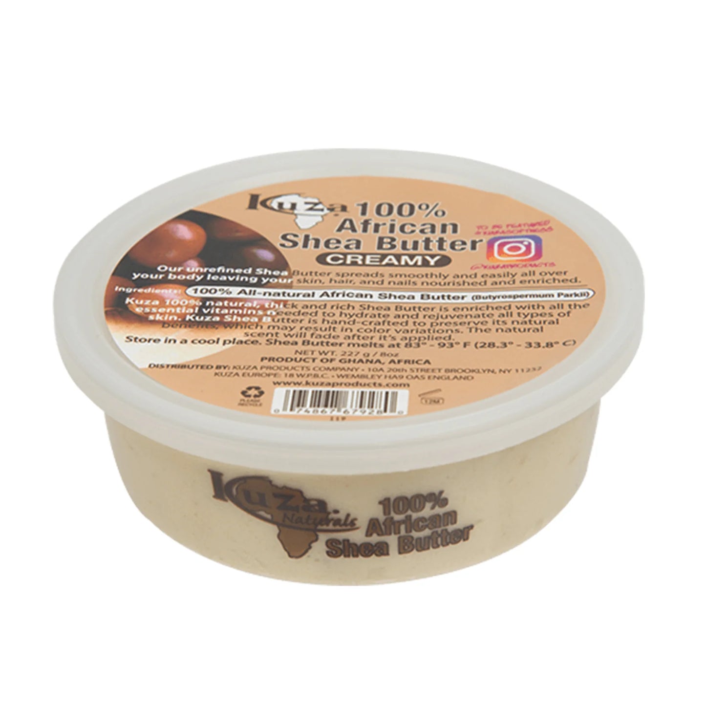 Kuza 100% Pure African Shea Butter White Creamy