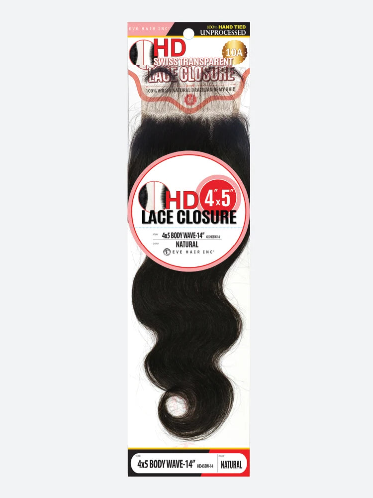 Eve HD 4X5 Lace Closure Body Wave