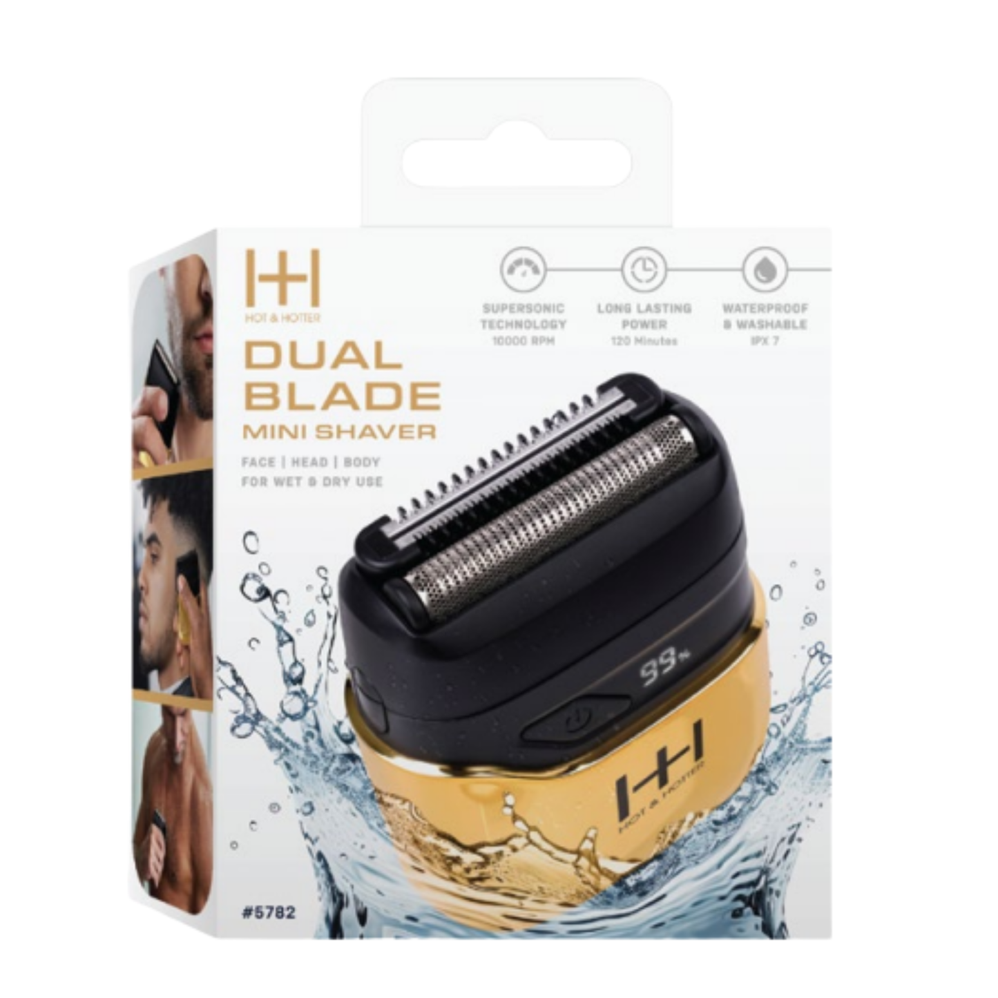 Hot & Hotter Dual Blade Mini Shaver, Gold