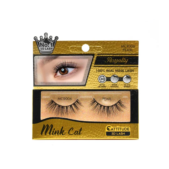 Royalty Mink Cat Eyelashes- Pearl