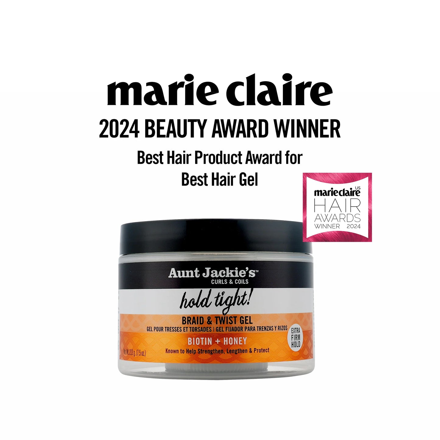 Aunt Jackie's Hold Tight! Braid & Twist Gel with Extra Firm Hold