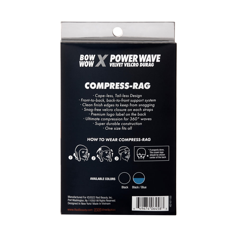 Red Premium Bow Wow Velvet Power Wave Compression Durag