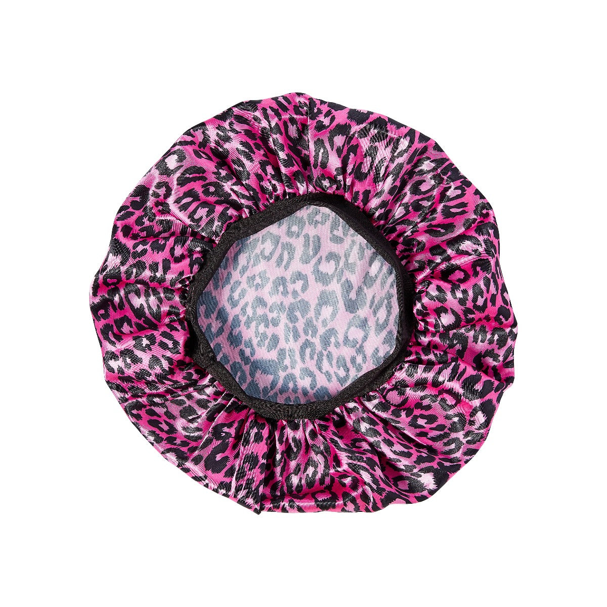 Kiss Kids Satin Bonnet w/ Wide Band -Pink Leopard