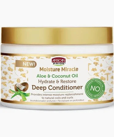 African Pride Moisture Miracle Aloe & Coconut Oil Deep Conditioner