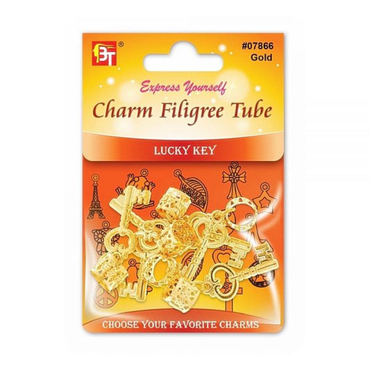 BT Charm Filigree Tube Lucky Key