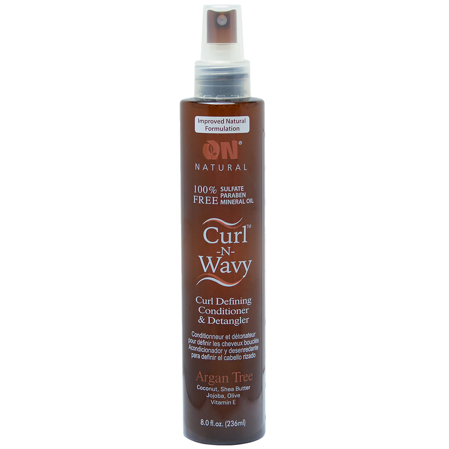 On Natural Curl-N-Wavy Curl Defining Conditioner & Detangler -Argan Tree 8oz