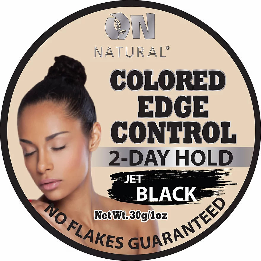 On Natural Edge Control Colored Hair Gel -Jet Black 1oz