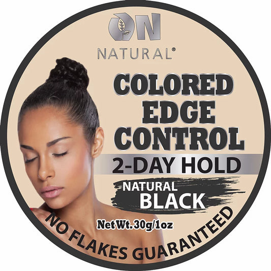 On Natural Edge Control Colored Hair Gel -Natural Black 1oz