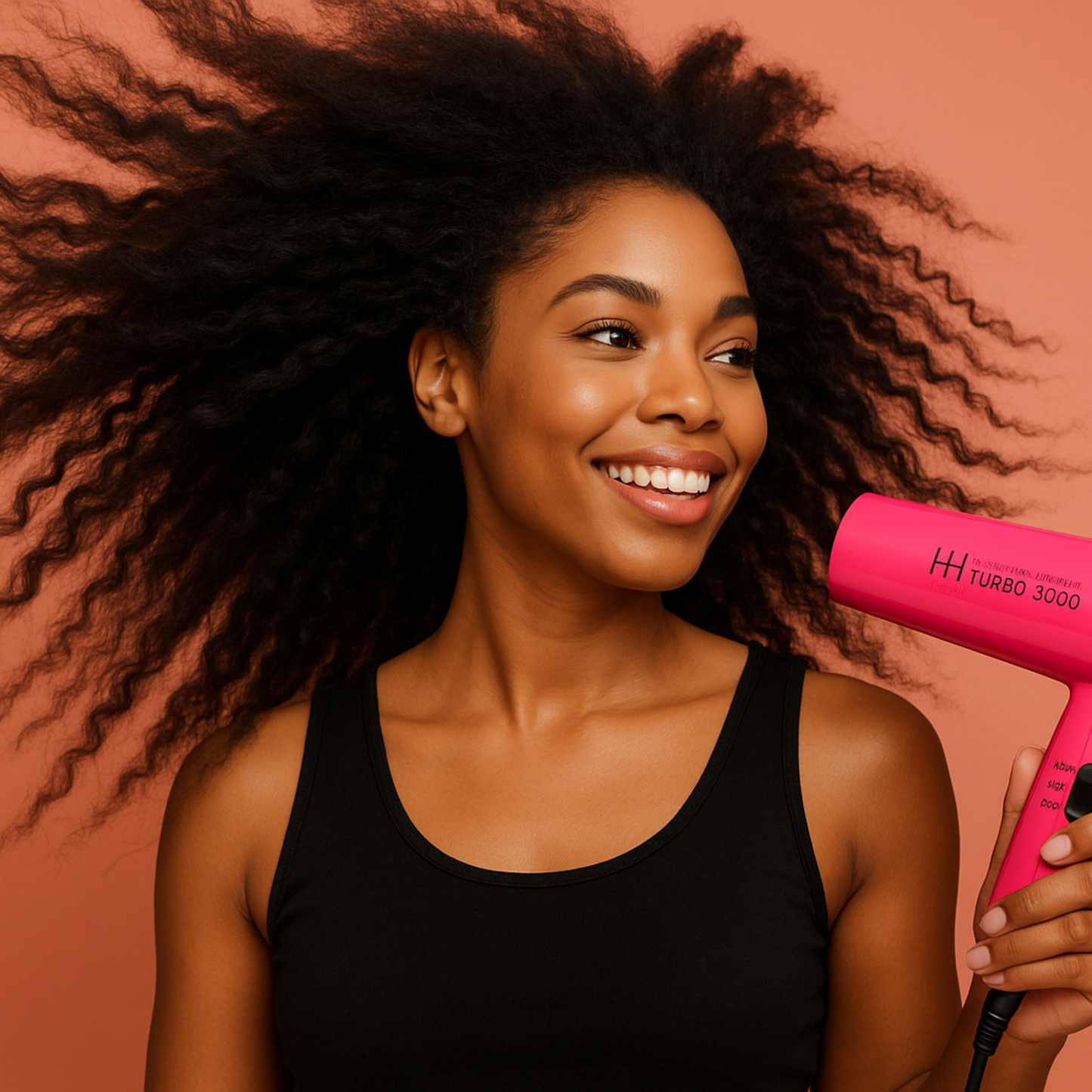 Hot & Hotter Ceramic Turbo 3000 Hair Dryer, Pink
