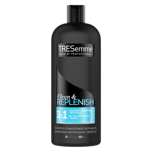 TRESemme Clean & Replenish 3-in-1 Shampoo, Conditioner, Detangles 28oz