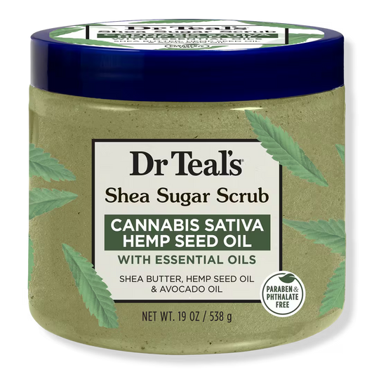 Shea Sugar Scrub with Cannabis Sativa Hemp Seed Oil & Essential Oils