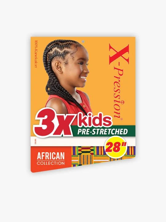3X Xpression Kids Pre-Stretched Braid 28"
