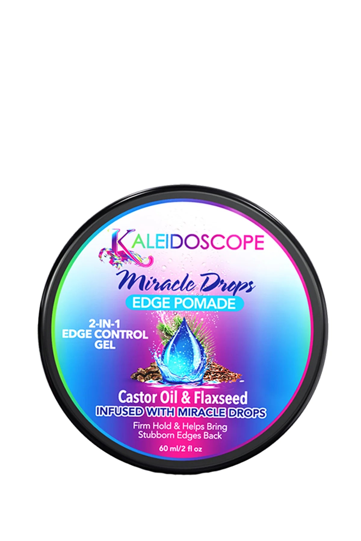 Kaleidoscope Miracle Drops Edge Pomade - 2-N-1 Edge Control Gel 2oz