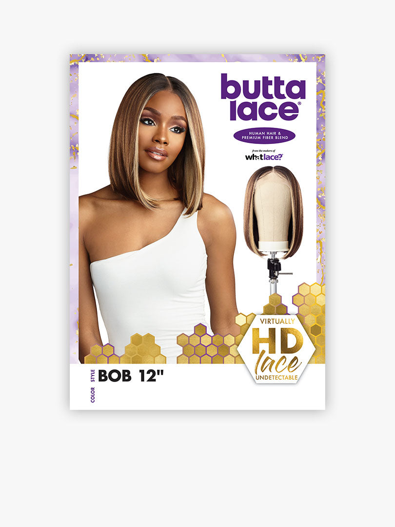 Butta Lace Human Hair Blend Bob 12" Wig