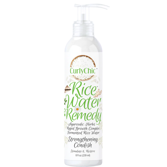 CurlyChic Rice Water Strengthen Deep Condish 8oz