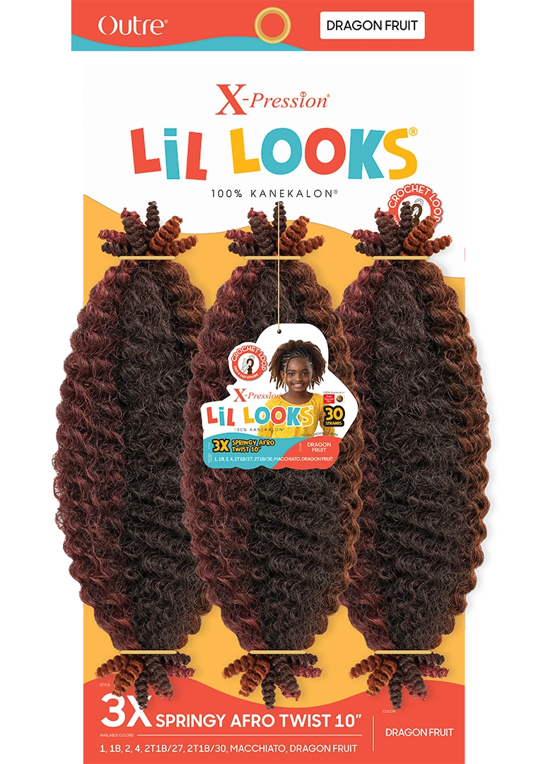 X-pression Lil Looks 3X Springy Afro Twist 10"