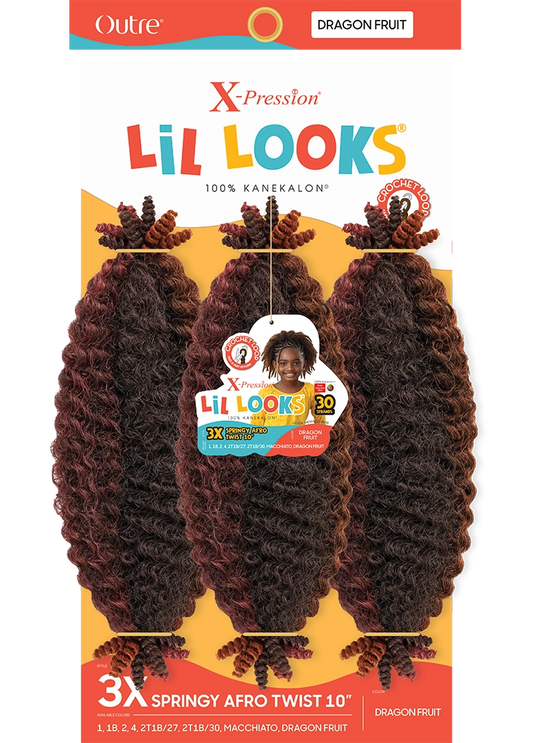 X-pression Lil Looks 3X Springy Afro Twist 10"