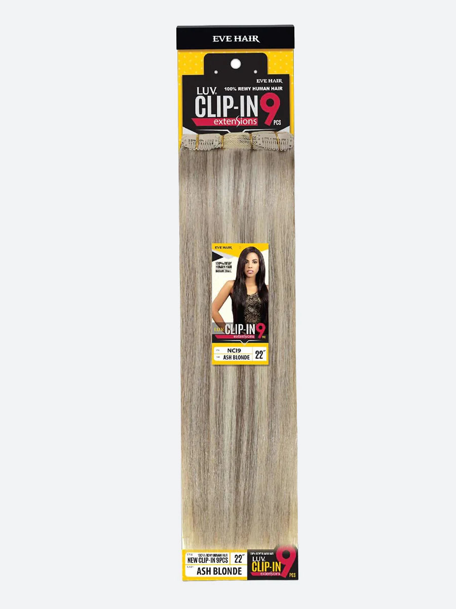 Eve Luv Clip-In 9pcs 100% Remy Human Hair 14"