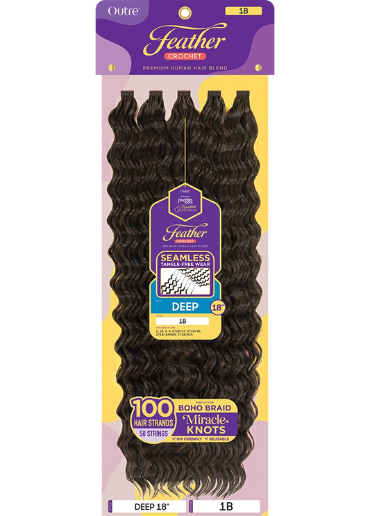 Outre Purple Pack Feather Crochet Deep 18"