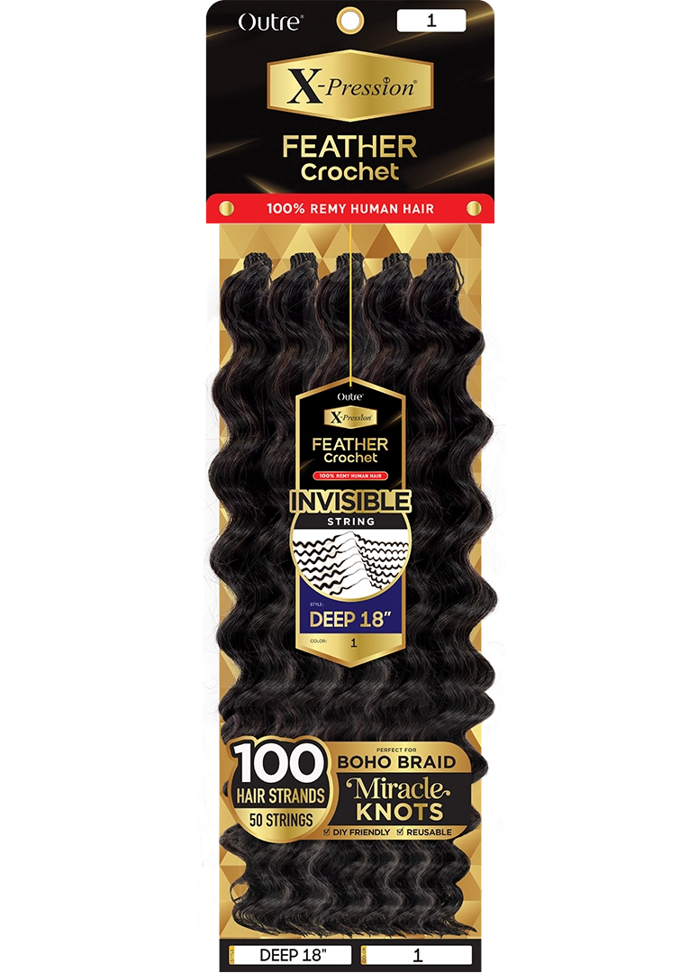 Outre X-pression 100% Remy Human Hair Crochet Deep 18"