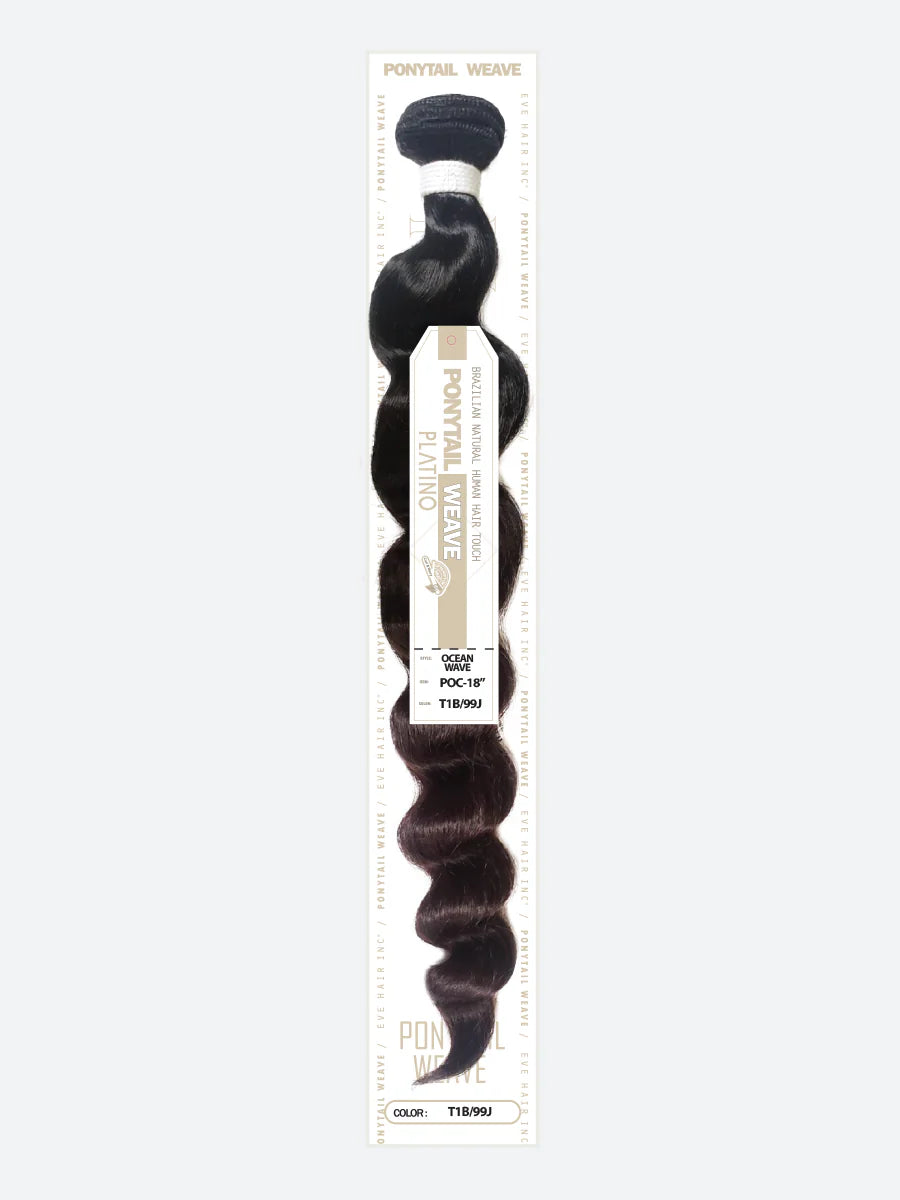 Eve Platino Ponytail Weave Ocean Wave