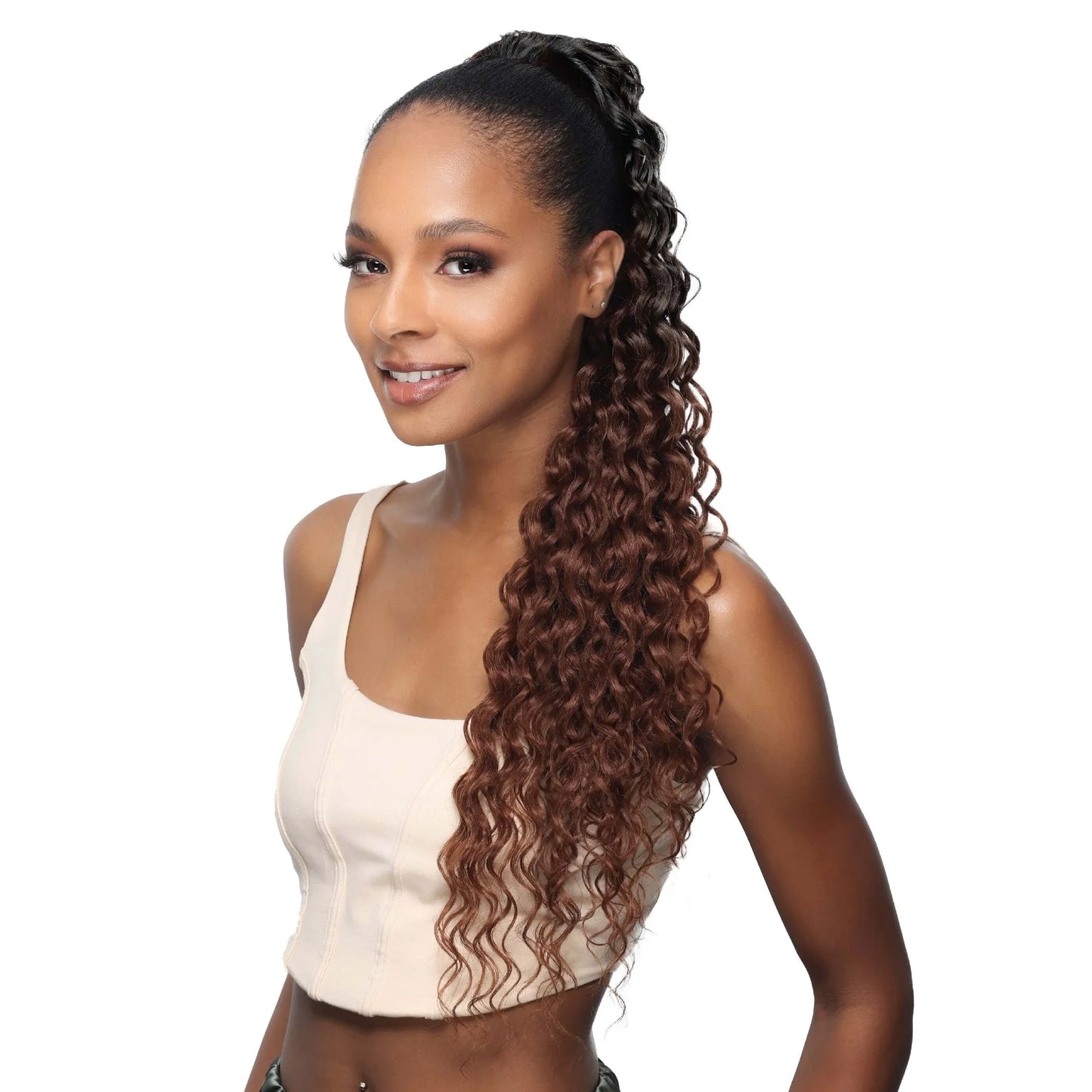 Eve Platino Ponytail Weave Water Curl 24"