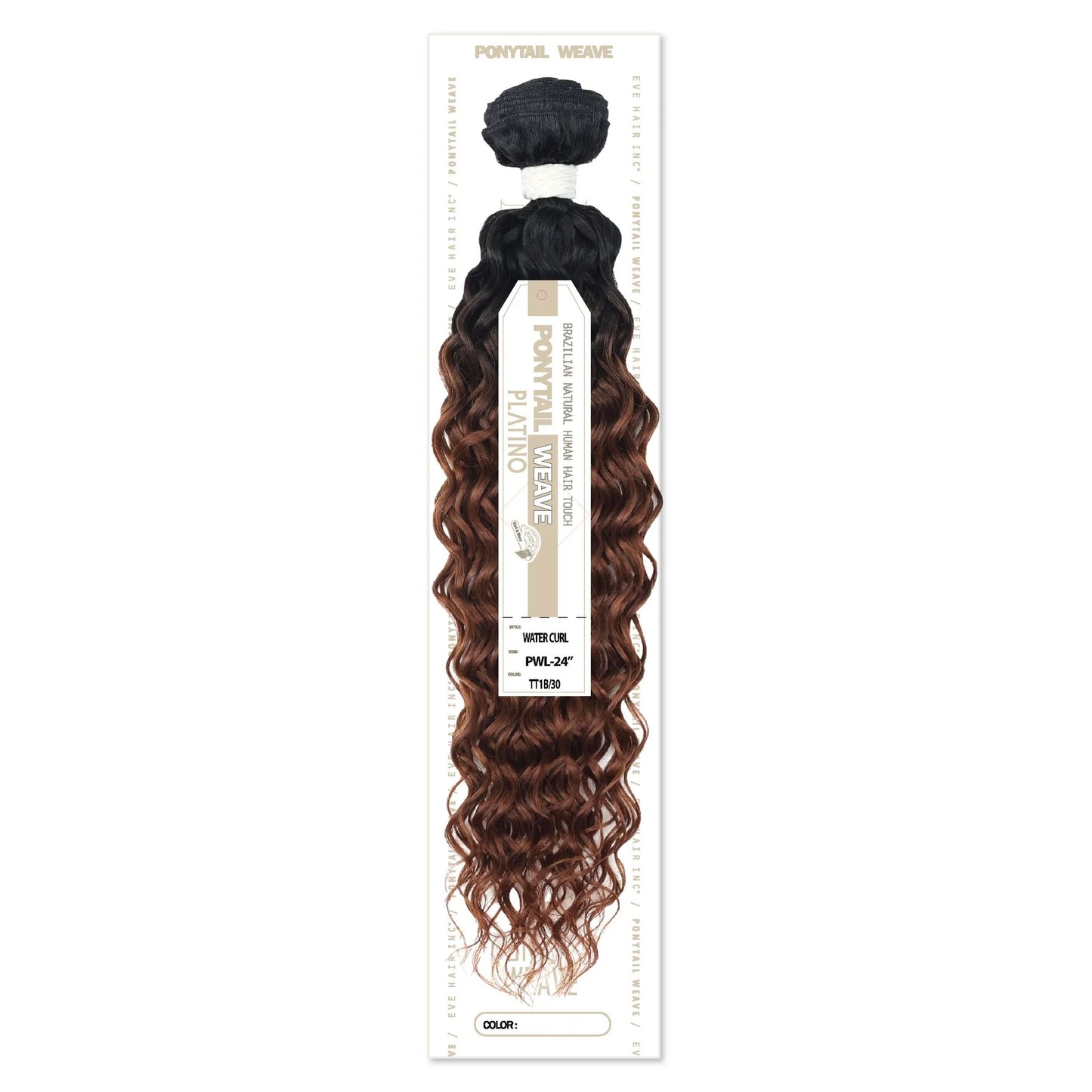 Eve Platino Ponytail Weave Water Curl 24"