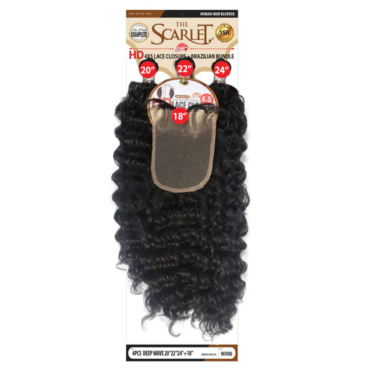 Scarlet Human Hair Blended Deep Wave Bundle