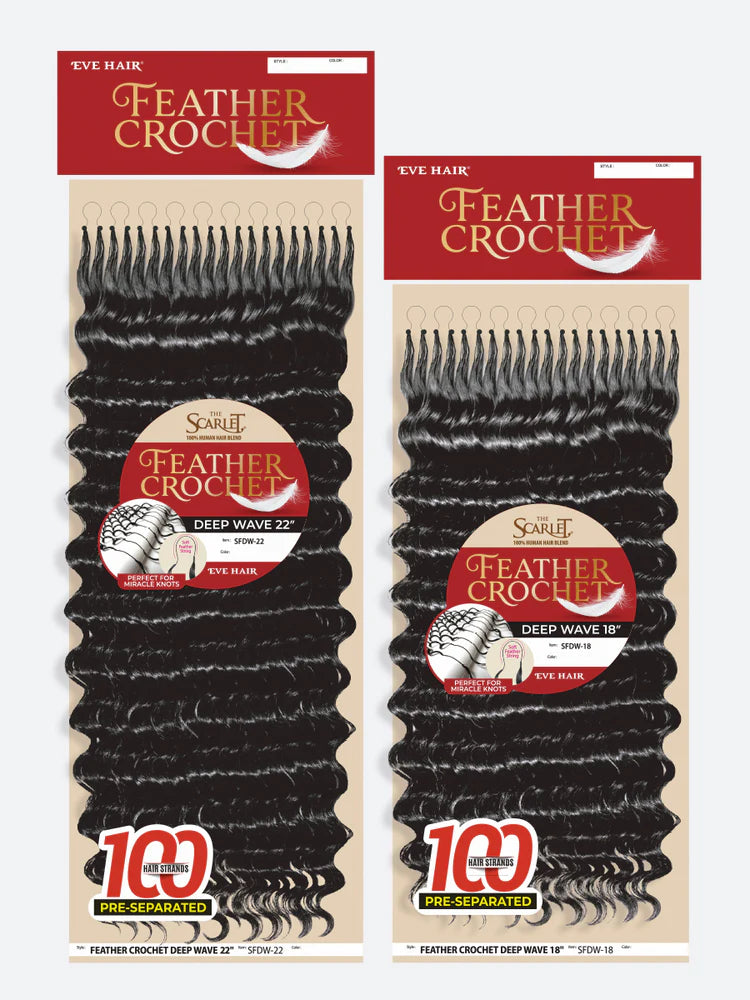 Scarlet Feather Crochet -Deep Wave 18"
