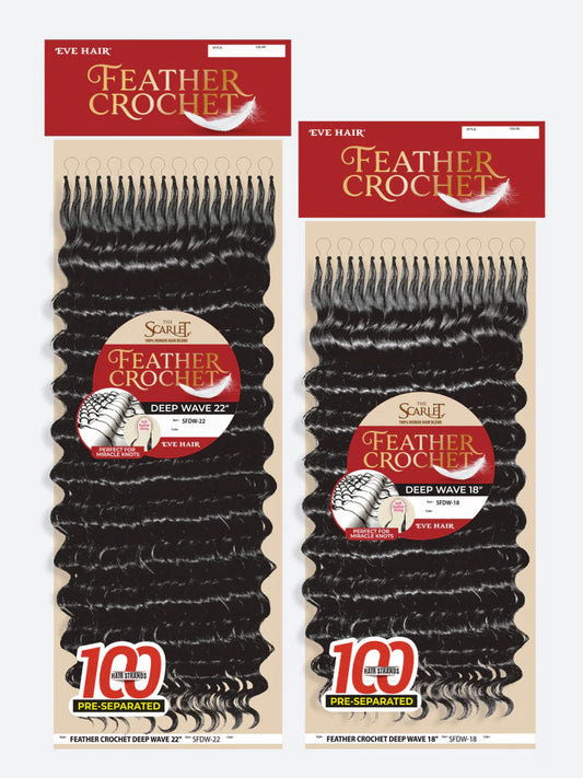 Scarlet Feather Crochet -Deep Wave 18"
