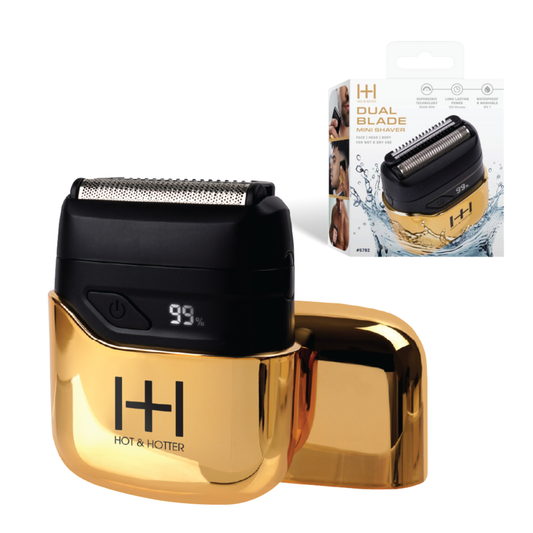 Hot & Hotter Dual Blade Mini Shaver, Gold