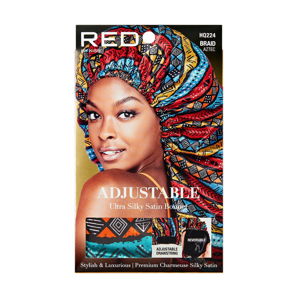 Red by Kiss Adjustable Ultra Silky Satin Braid Bonnet