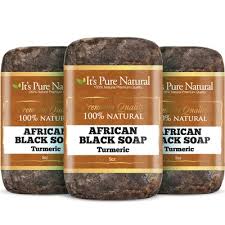 It's Pure Natural African Black Soap Tumeric