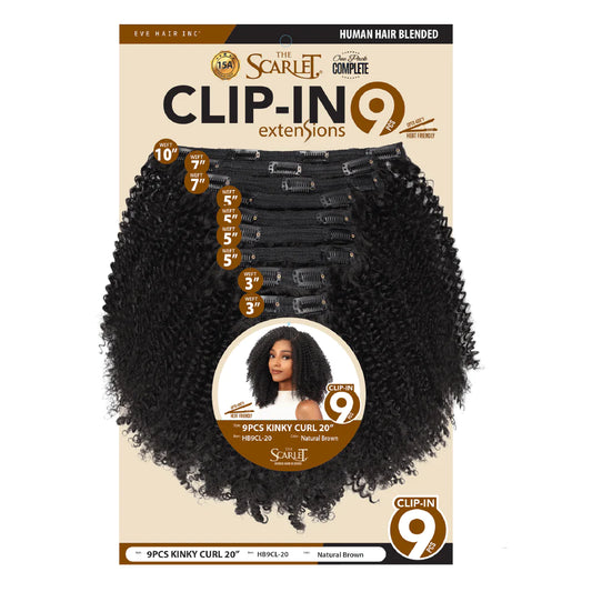 Scarlet Clip-In 9pcs Kinky Curly 20"