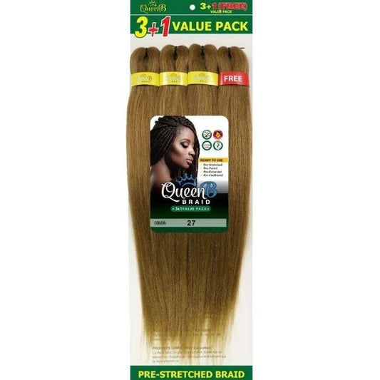 Queen B 4X Multi Pre-Stretched Braiding Hair 60"