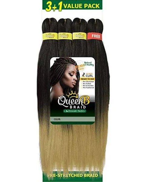 Queen B 4X Multi Pre-Stretched Braiding Hair 40"