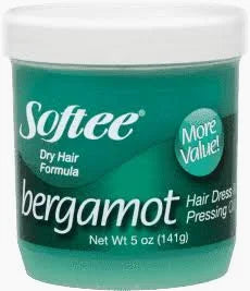 Softee Bergamot Green Hair Dressing & Pressing Oil 5oz