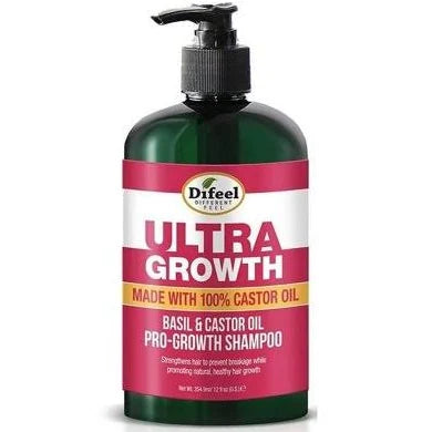 Difeel Ultra Growth Basil & Castor Oil Shampoo 12oz