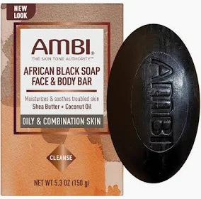 Ambi African Black Soap Face & Body Bar 5.3oz