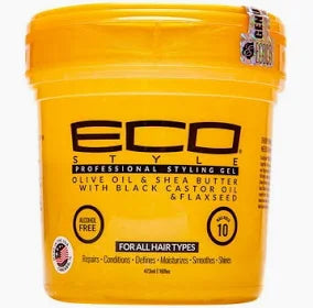 Eco Style Gel Gold Olive Oil & Shea Butter Black Castor Oil & Flaxseed