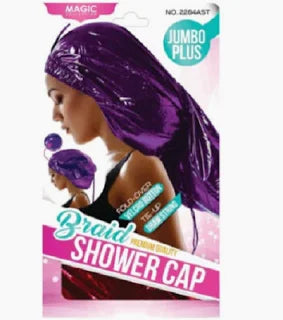 Magic Collection Braid Shower Cap-Assorted Jumbo+